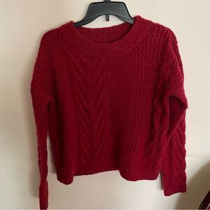 Sam Edelman Cable Knit Red Sweater- Size Small